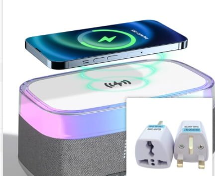 intelligent multifunctional alarm clock bluetooth speaker wireless charger 2