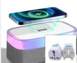 intelligent multifunctional alarm clock bluetooth speaker wireless charger 5