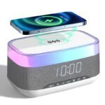 intelligent multifunctional alarm clock bluetooth speaker wireless charger 6