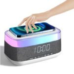 intelligent multifunctional alarm clock bluetooth speaker wireless charger 8