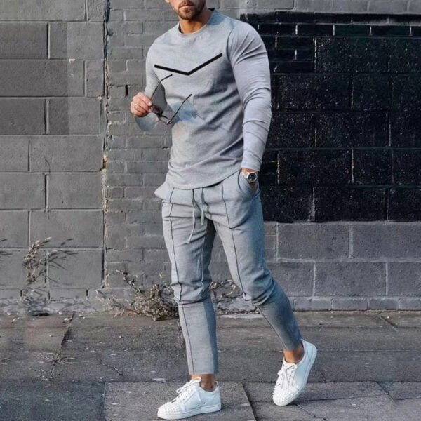 men’s long sleeve trousers set