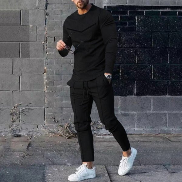 men’s long sleeve trousers set