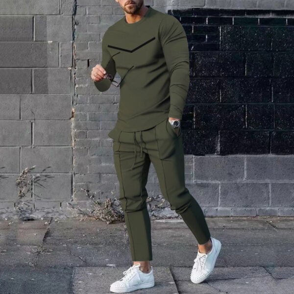 men’s long sleeve trousers set
