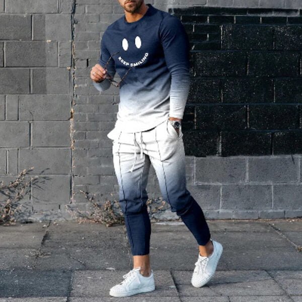 men’s long sleeve trousers set