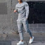 men’s long sleeve trousers set