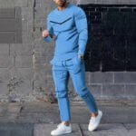 men’s long sleeve trousers set