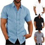 men’s solid summer shirts