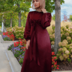 muslim women long satin abaya