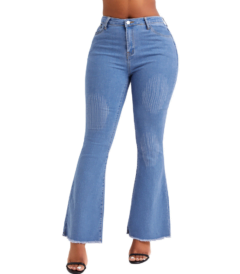 women’s denim flared pants