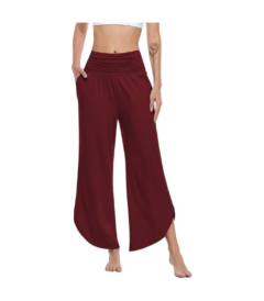women’s irregular wide leg pants