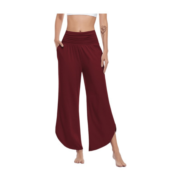 women’s irregular wide leg pants