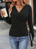 women’s slim contrast color top