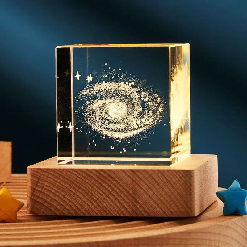 3d transparent crystal cube