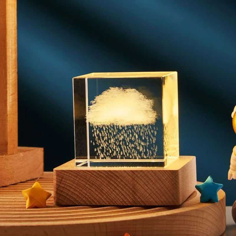 3d transparent crystal cube