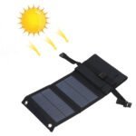 black fabric solar folding bag