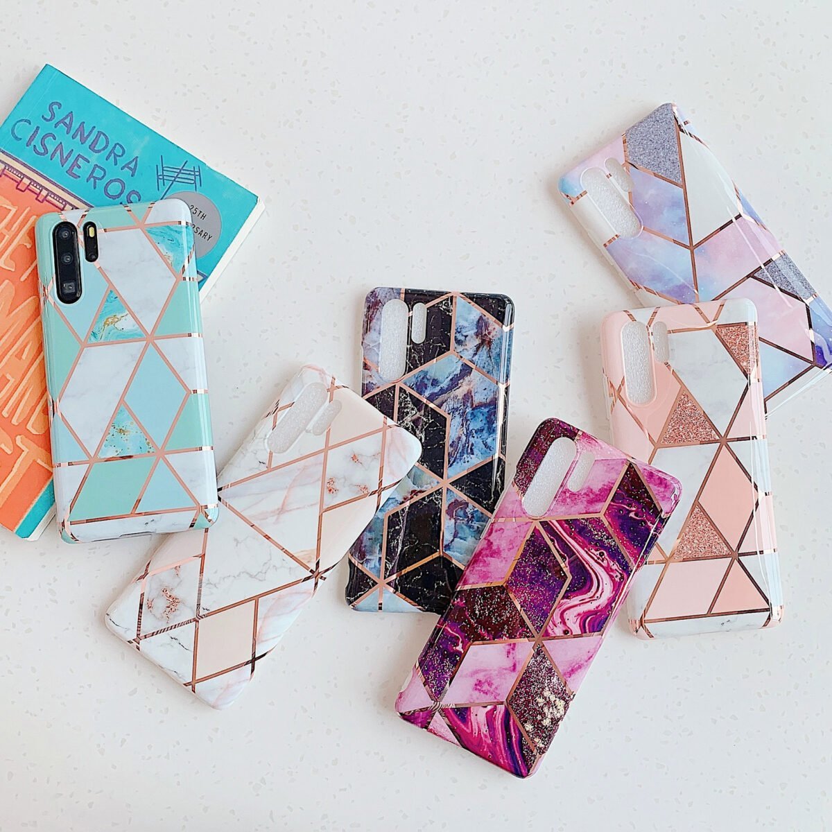 electroplated marble phone case