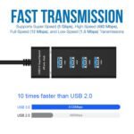 high speed 4 in 1 usb hub splitter