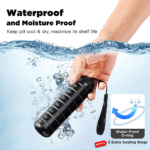 large waterproof weekly pill organizer aluminum alloy