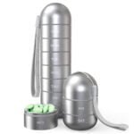 large waterproof weekly pill organizer aluminum alloy