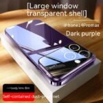 large window electroplated phone case