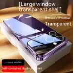 large window electroplated phone case