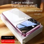 large window electroplated phone case