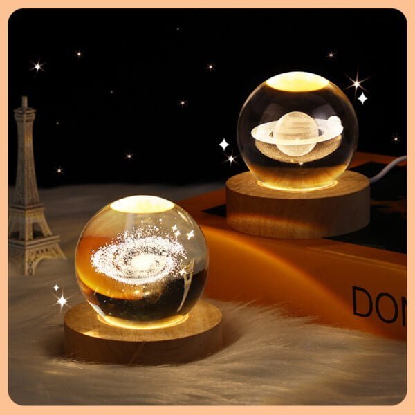 luminous crystal ball night lamp