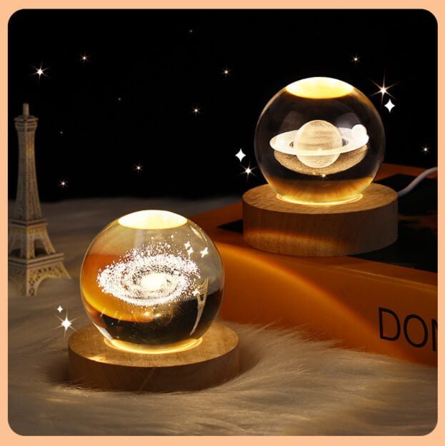 luminous crystal ball night lamp