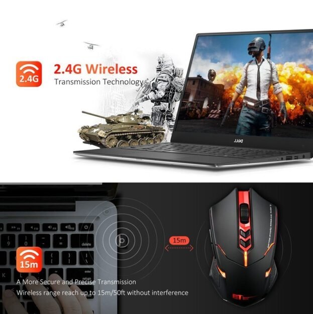 power saving silent luminous wireless mouse