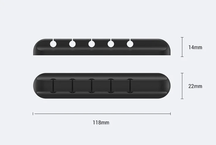 silicone cable management clamp