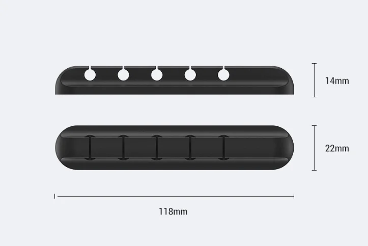 silicone cable management clamp