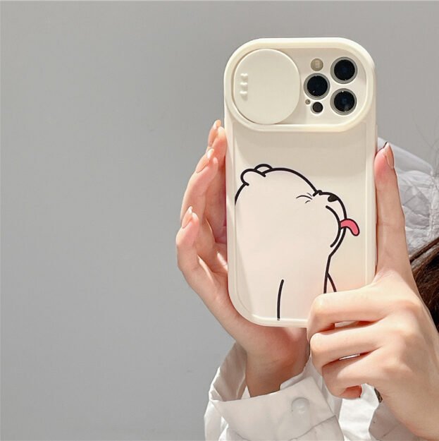 sliding window cartoon phone case