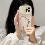 sliding window cartoon phone case