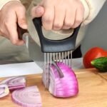 stainless steel onion slicer holder