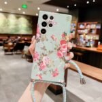 vintage flower crossbody phone case