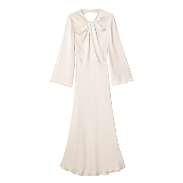 european and american style women's backless satin textured dresses for women (1)