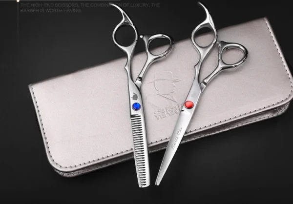 deluxe stainless steel hair styling scissors kit